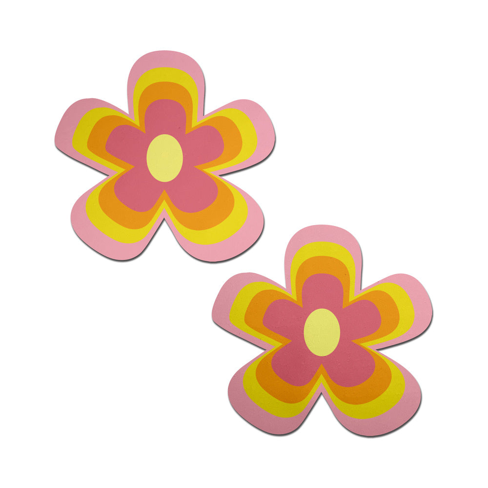 Pastease Groovy Flower Nipple Pasties - Pink Lemonade
